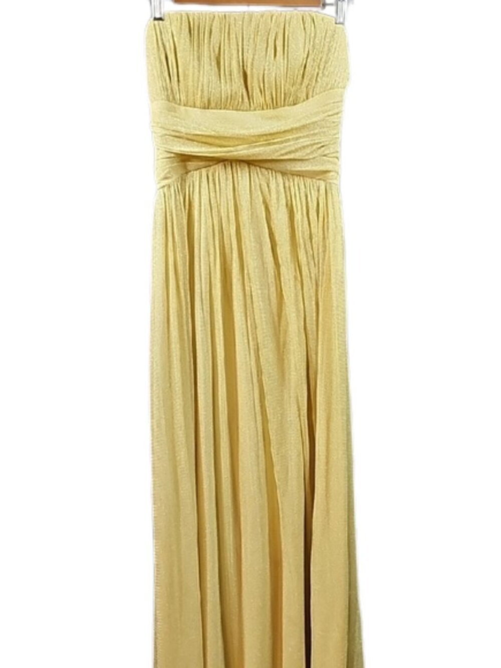 Windsor Strapless Shimmer Maxi Gown Size M Butter Gold Prom Bridesmaid Formal